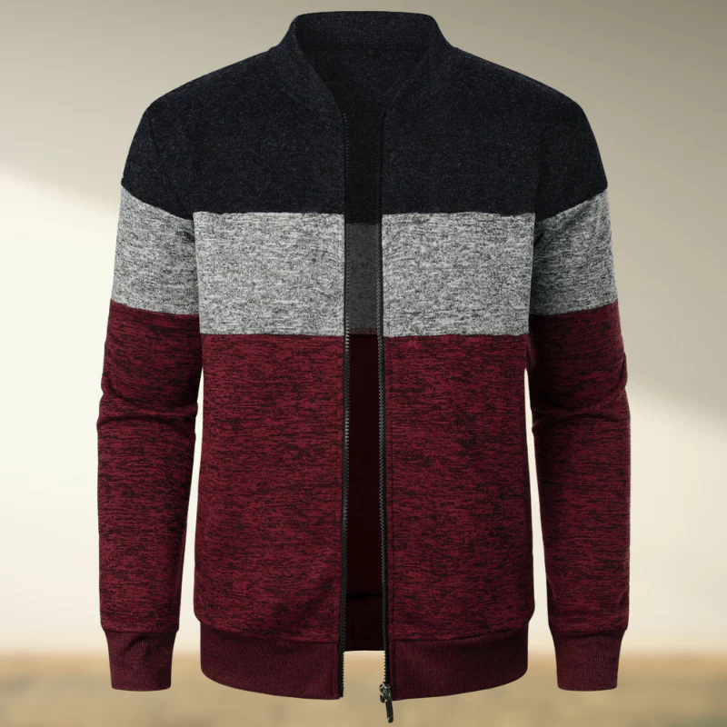 Marcos® | Striped turtleneck sweater with zip - Image 2