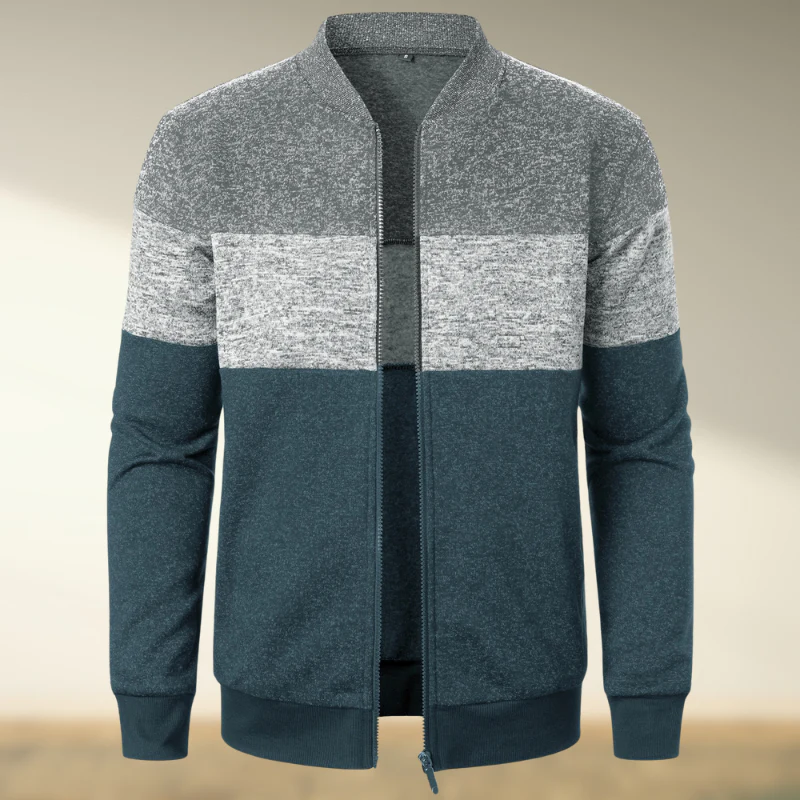 Marcos® | Striped turtleneck sweater with zip - Image 4
