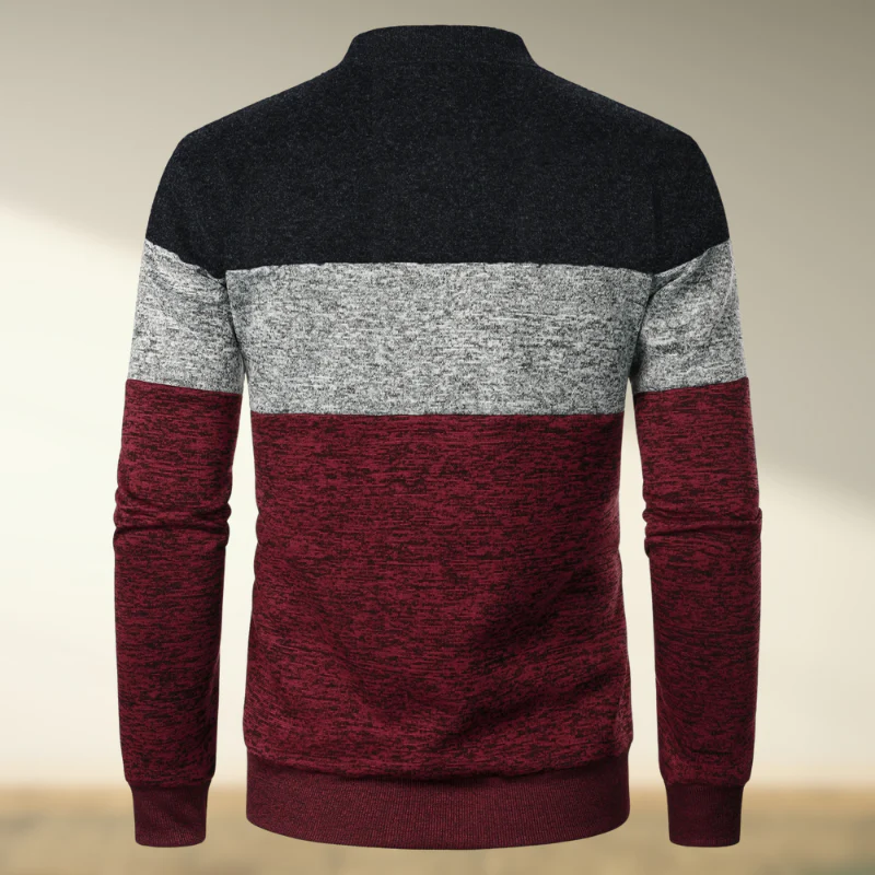Marcos® | Striped turtleneck sweater with zip - Image 6