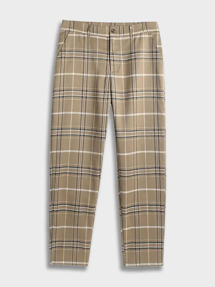 Marcos® | Vintage Button Down Shirt And Checked Trousers Set - Image 4