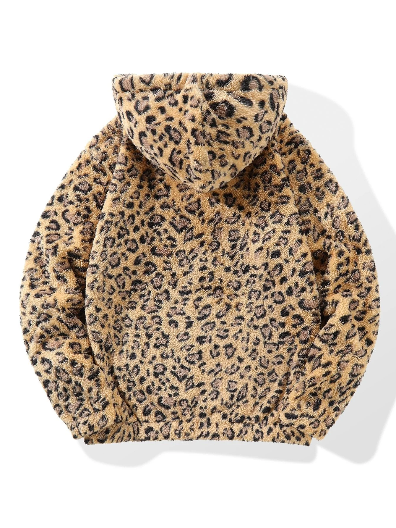 Marius | Leopard Print Faux Fur Hoodie - Image 3