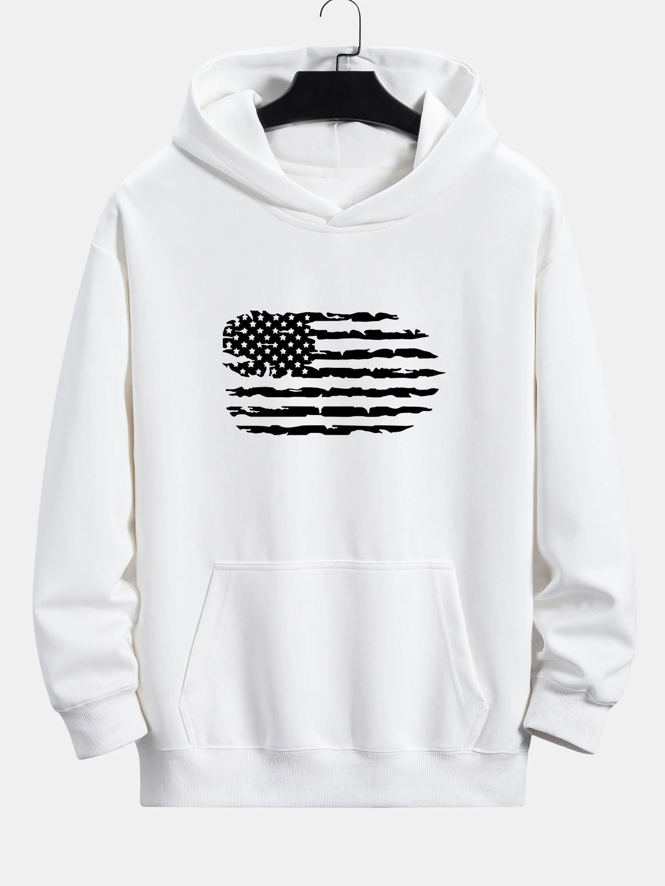 Marlon | American Flag Print Relax Fit Hoodie - Image 2