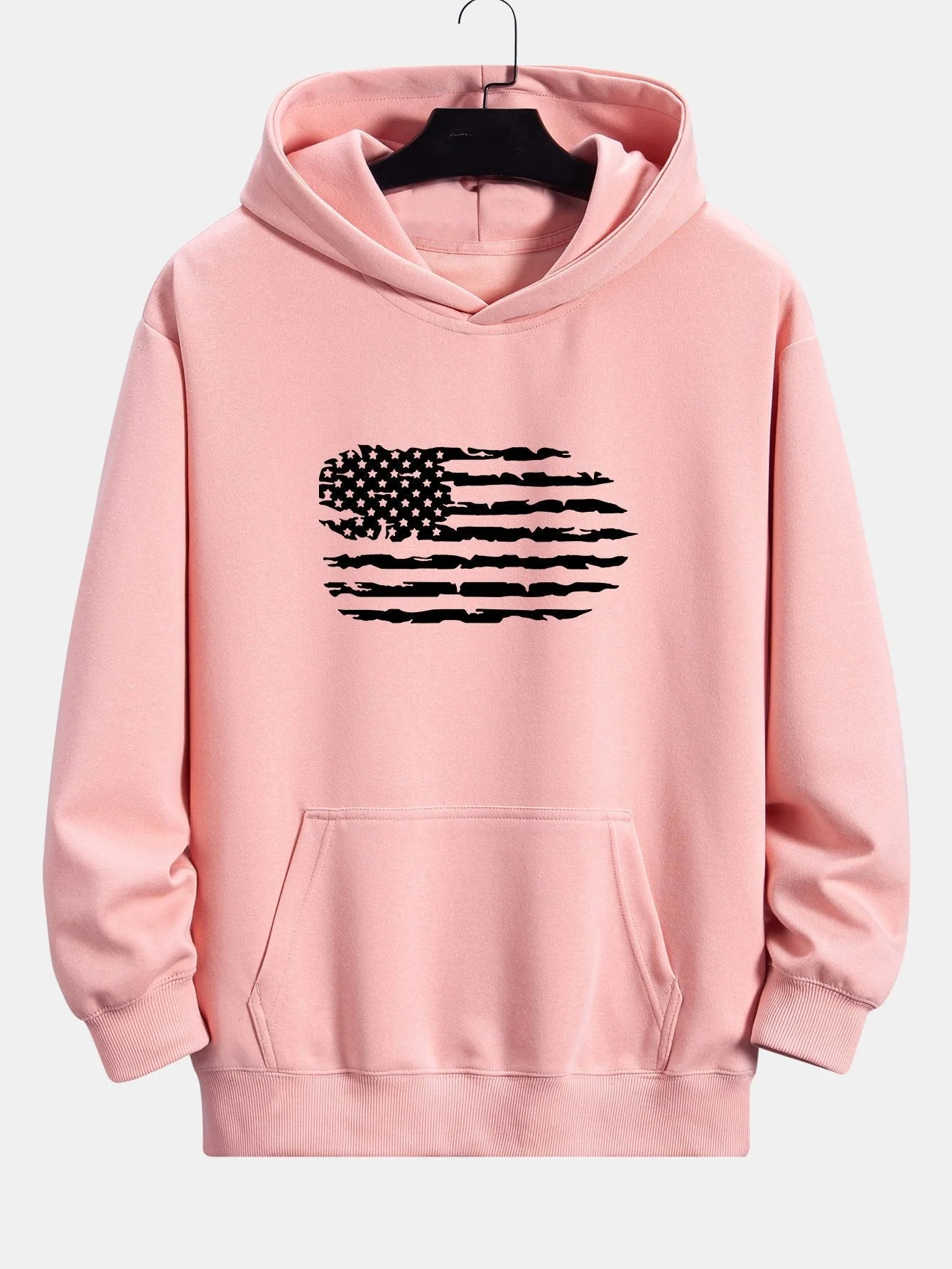 Marlon | American Flag Print Relax Fit Hoodie - Image 3