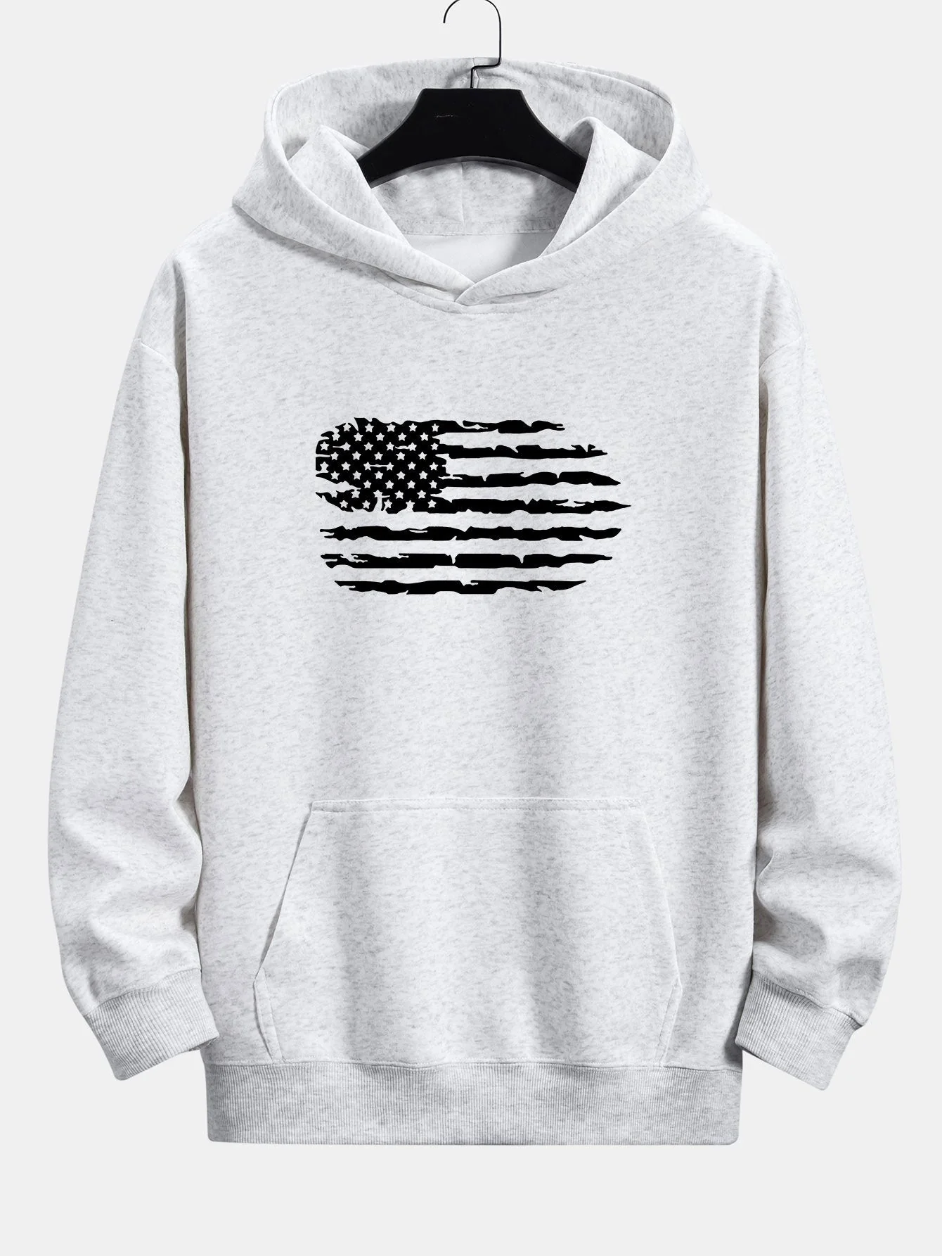 Marlon | American Flag Print Relax Fit Hoodie - Image 5