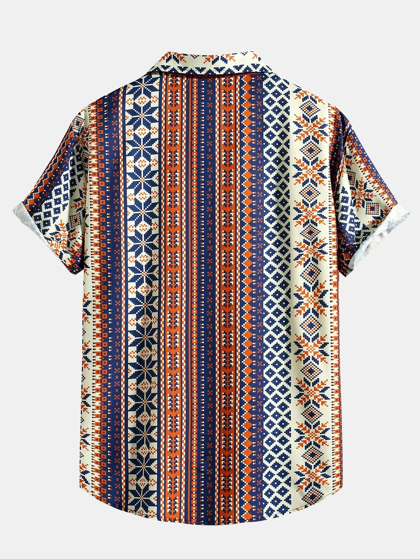 Martín® | Aztec Geometric Print Button Up Shirt - Image 2