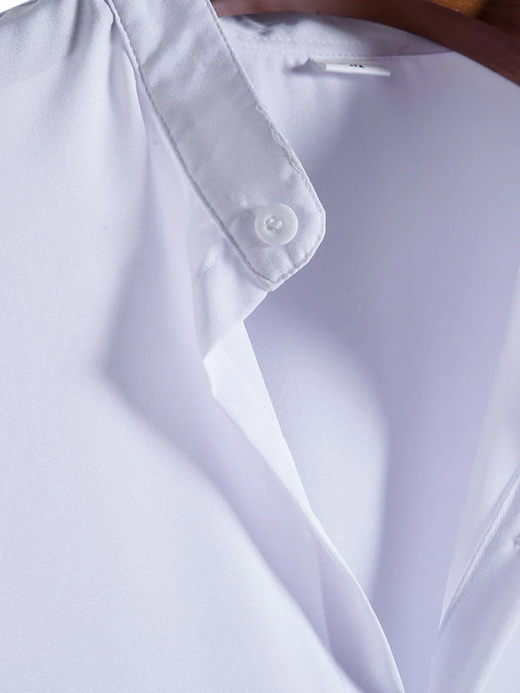 Martín® | Palm Tree Print Stand Collar Shirt - Image 10
