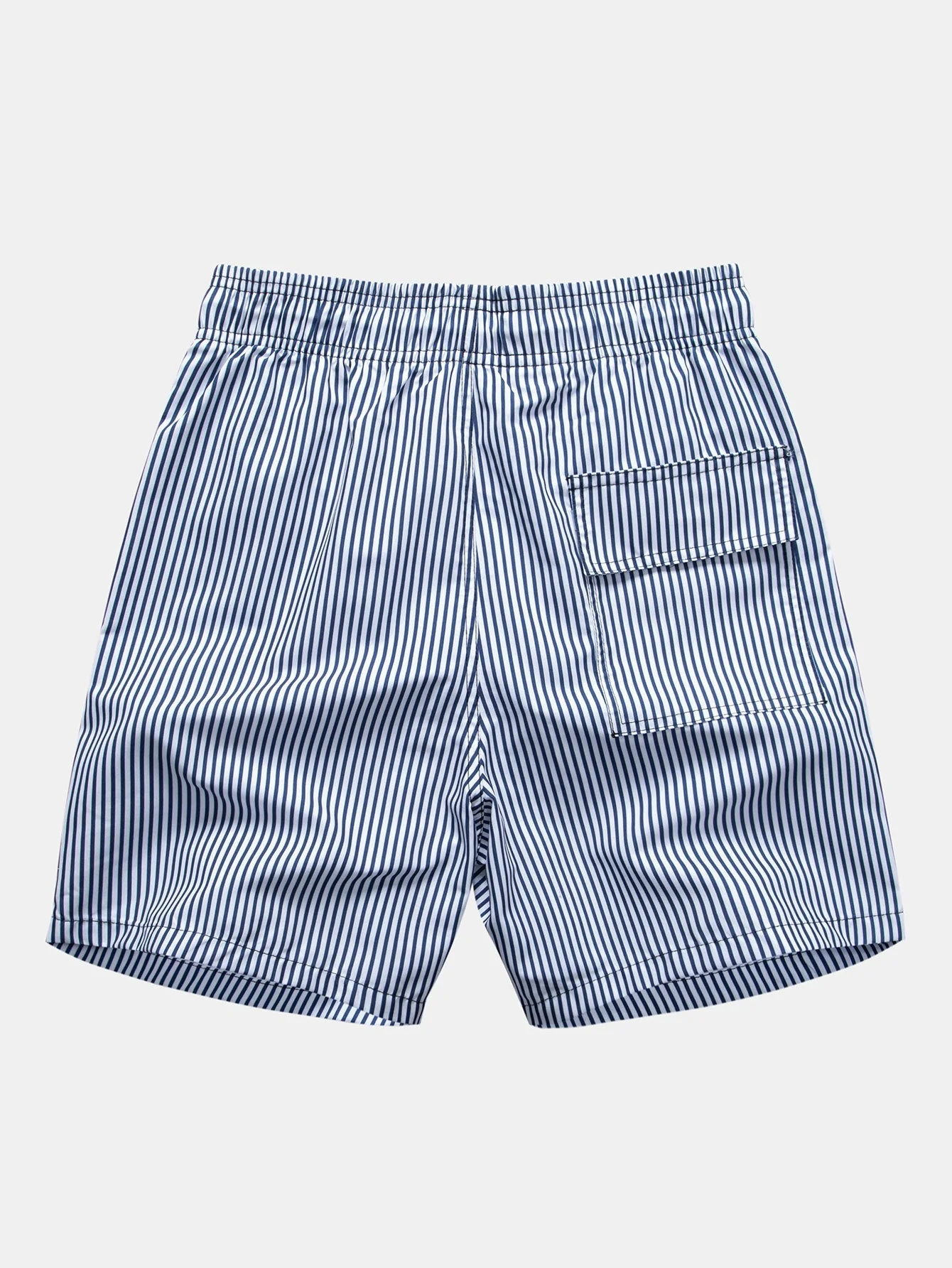 Martín® | Textured Stand Collar Shirt & Stripe Print Swim Shorts - Image 5