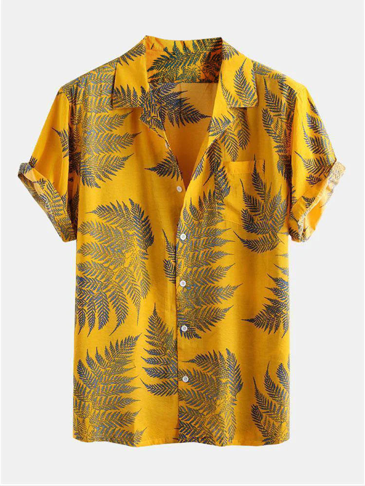 Mason® | Tropical Plants Print Shirts & Swim Shorts - Image 2