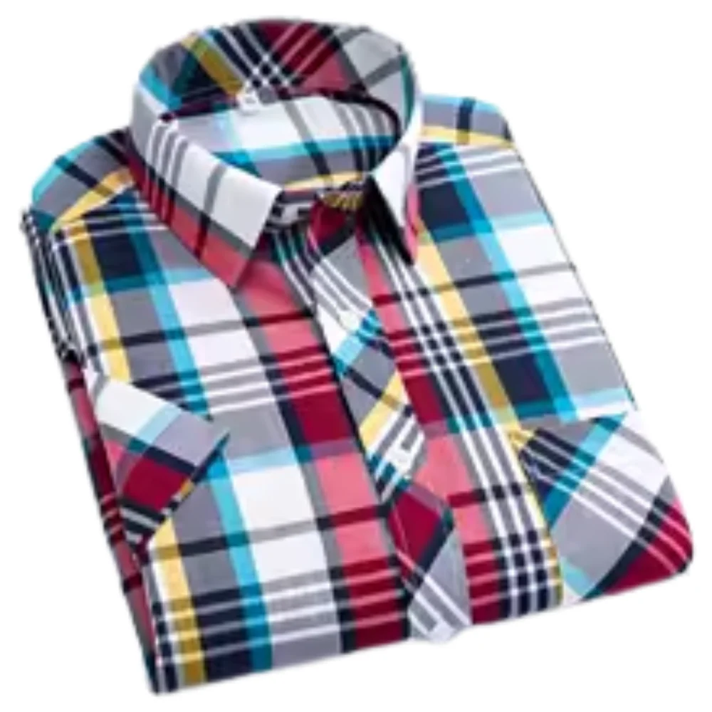 Mason | Cotton Short Sleeved Checkered Shirt - Image 14