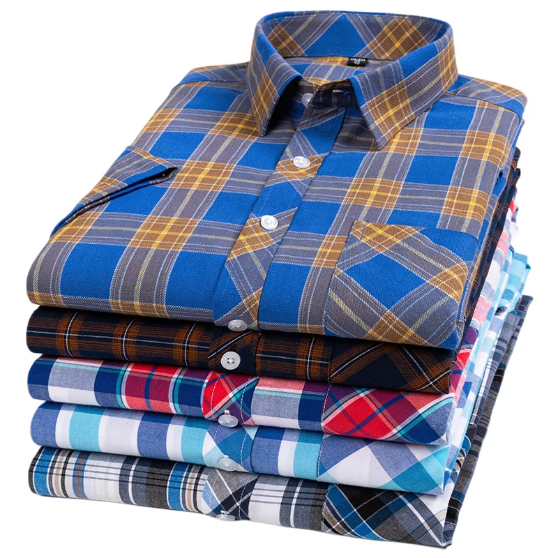 Mason | Cotton Short Sleeved Checkered Shirt - Image 18