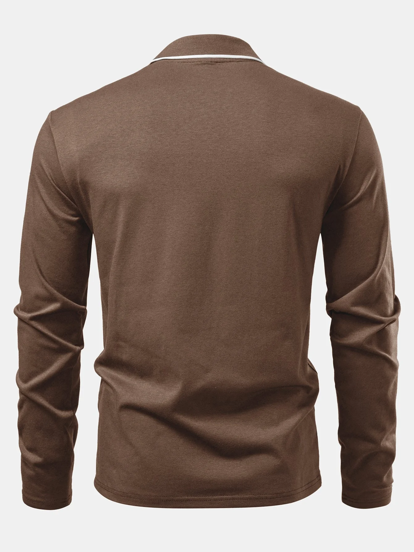 Mason | Long Sleeved Contrast Polo Shirt With Pocket - Image 16