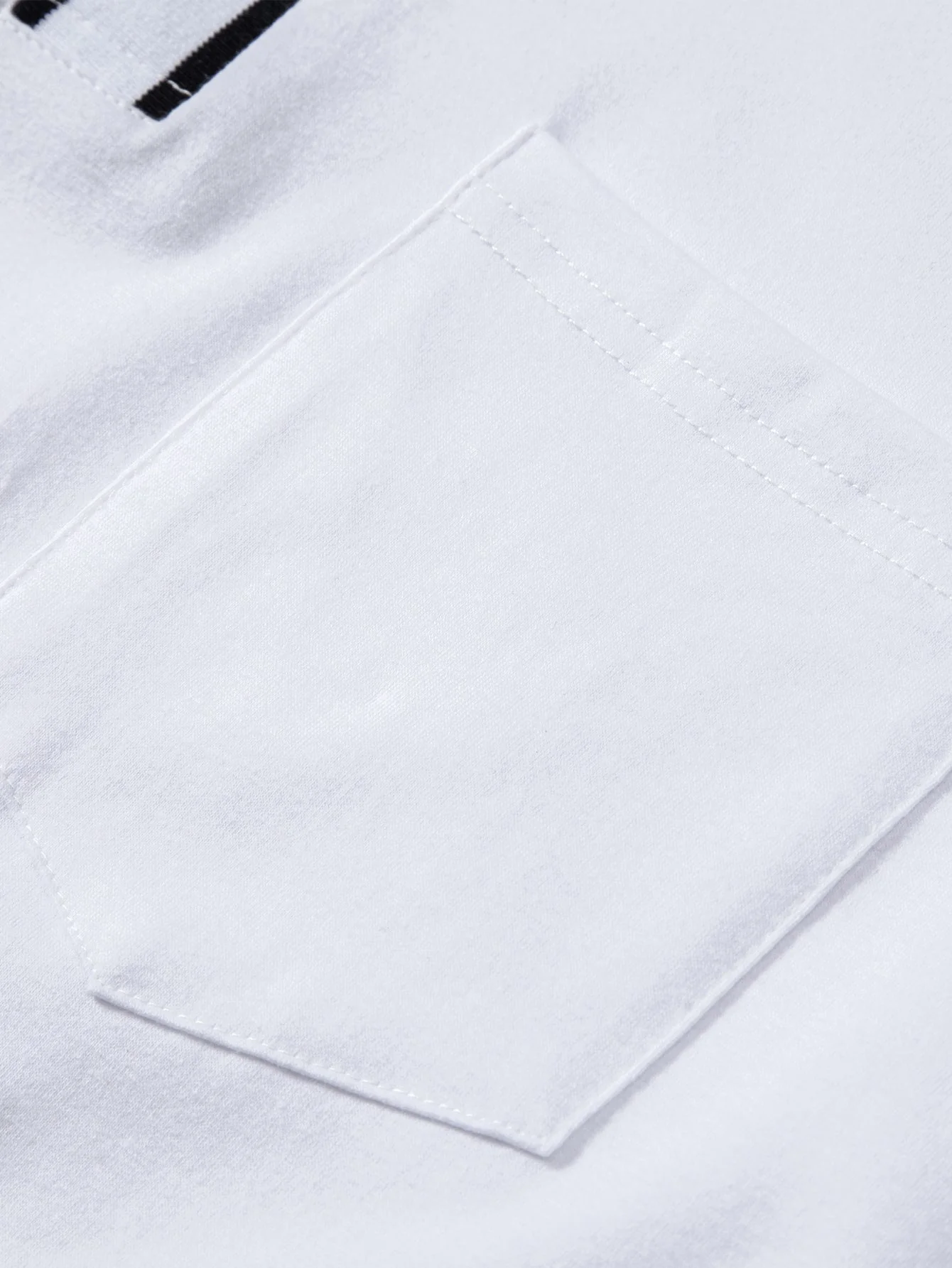 Mason | Long Sleeved Contrast Polo Shirt With Pocket - Image 3
