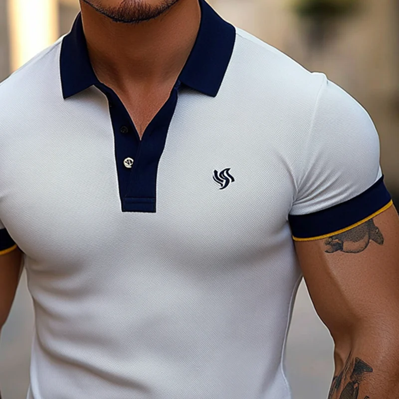 Mason | Men'S Casual Colorblock Short-Sleeved Polo Shirt - Image 3