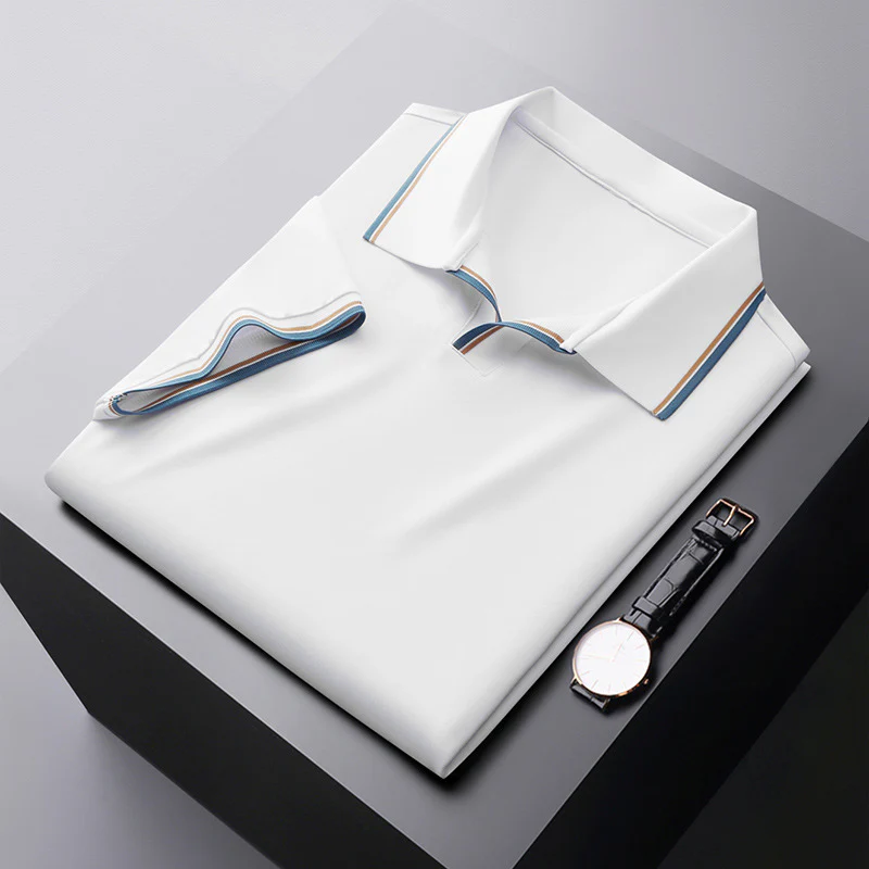 Mat® | Unbuttoned Silk Polo Shirt - Image 10