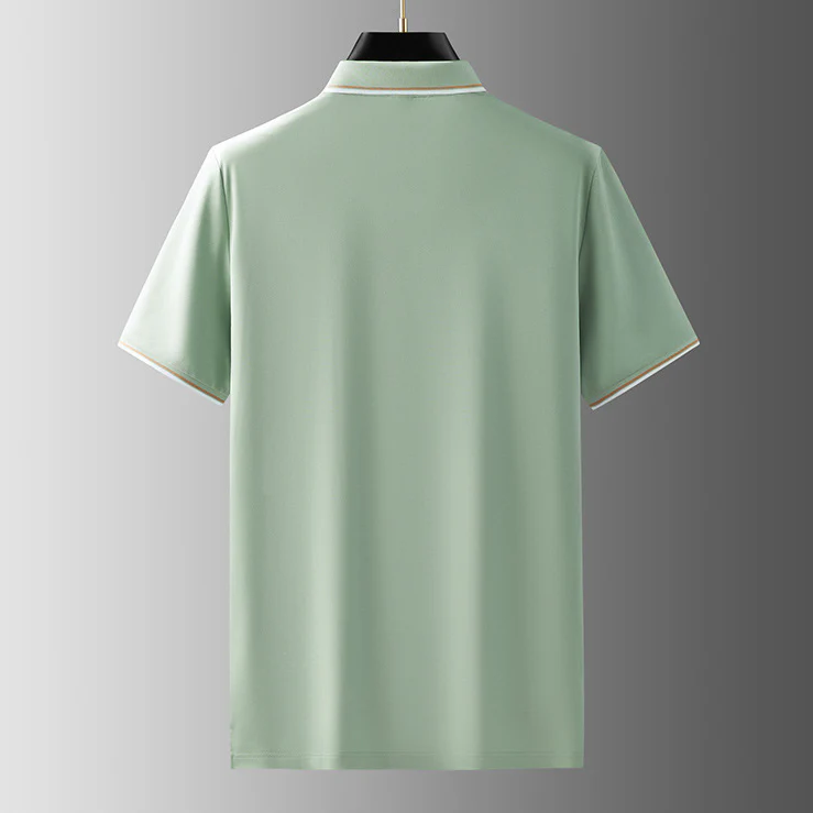 Mat® | Unbuttoned Silk Polo Shirt - Image 3