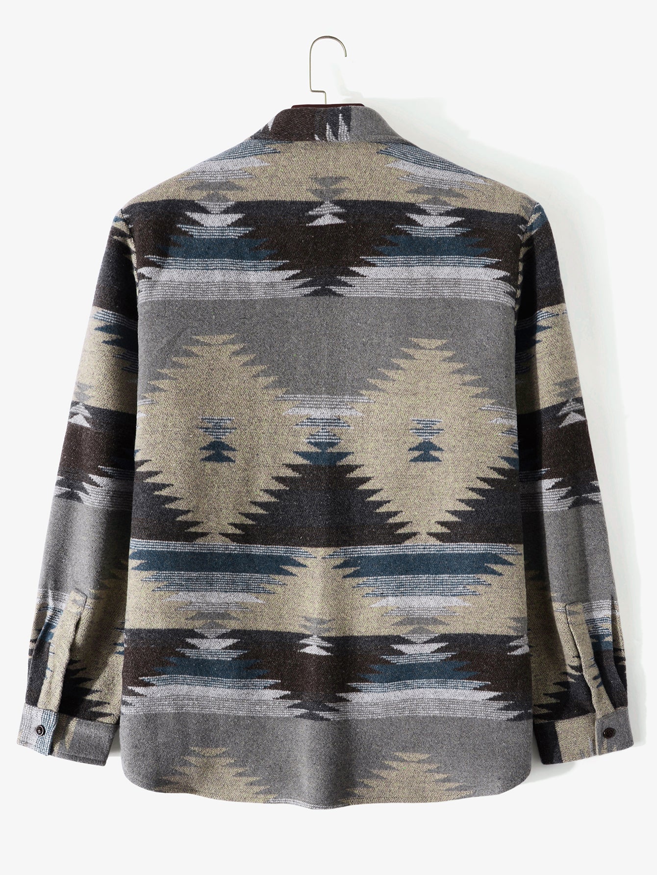 Mateo® | Aztec Geometric Print Overshirt - Image 4