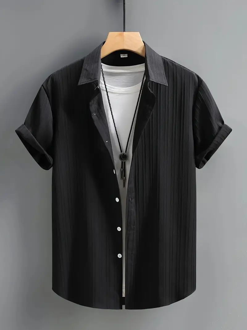 Mateo® | Classic Short Sleeve Button Down Shirt For Men - Image 4