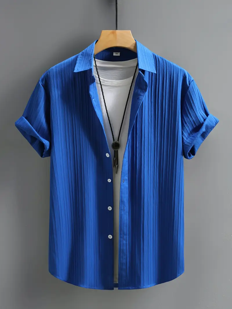Mateo® | Classic Short Sleeve Button Down Shirt For Men - Image 5