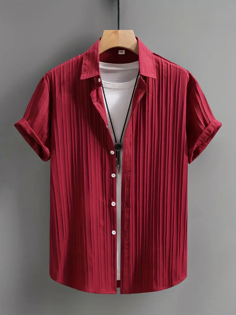 Mateo® | Classic Short Sleeve Button Down Shirt For Men - Image 6