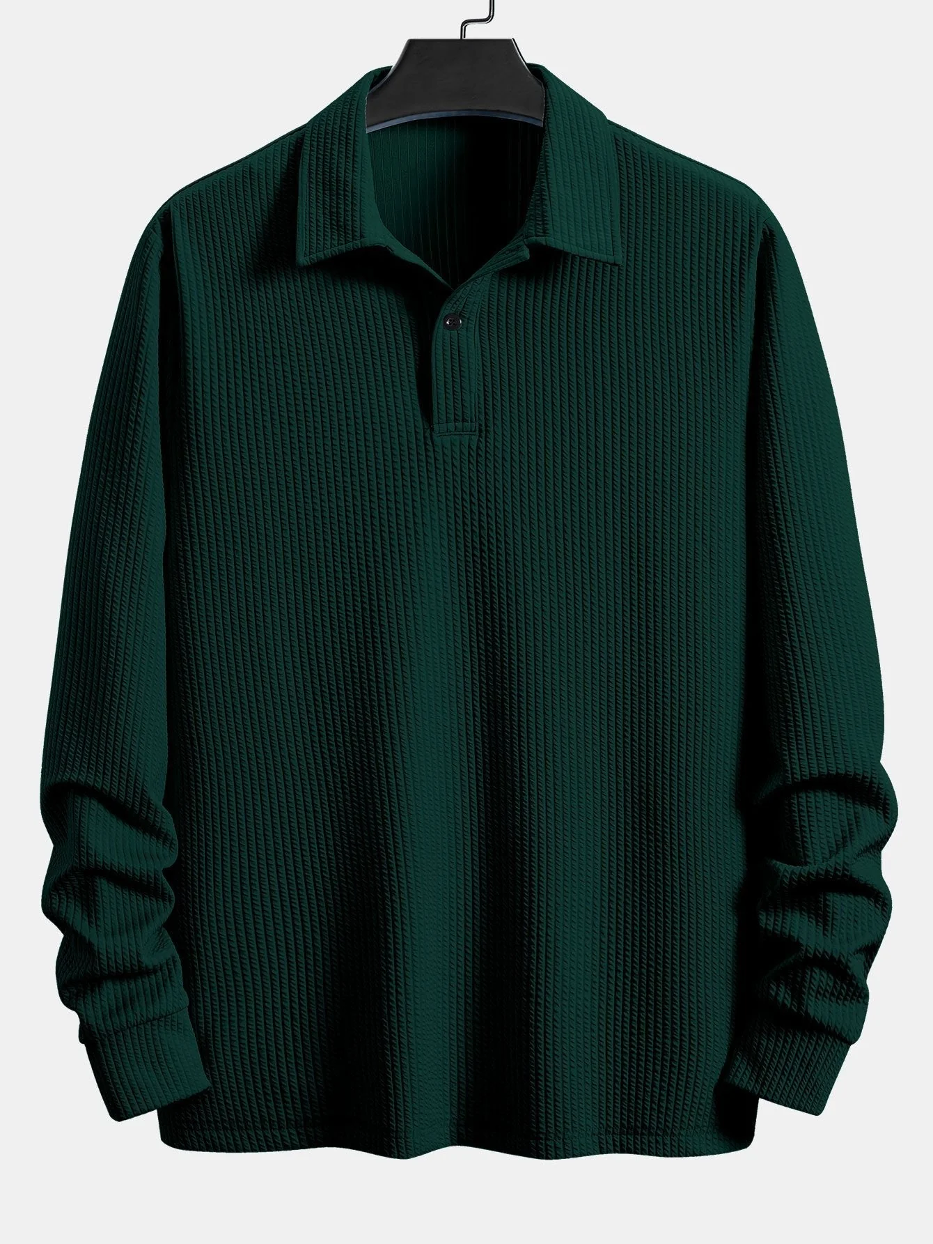 Mateo | Long Sleeve Ribbed Polo - Image 3
