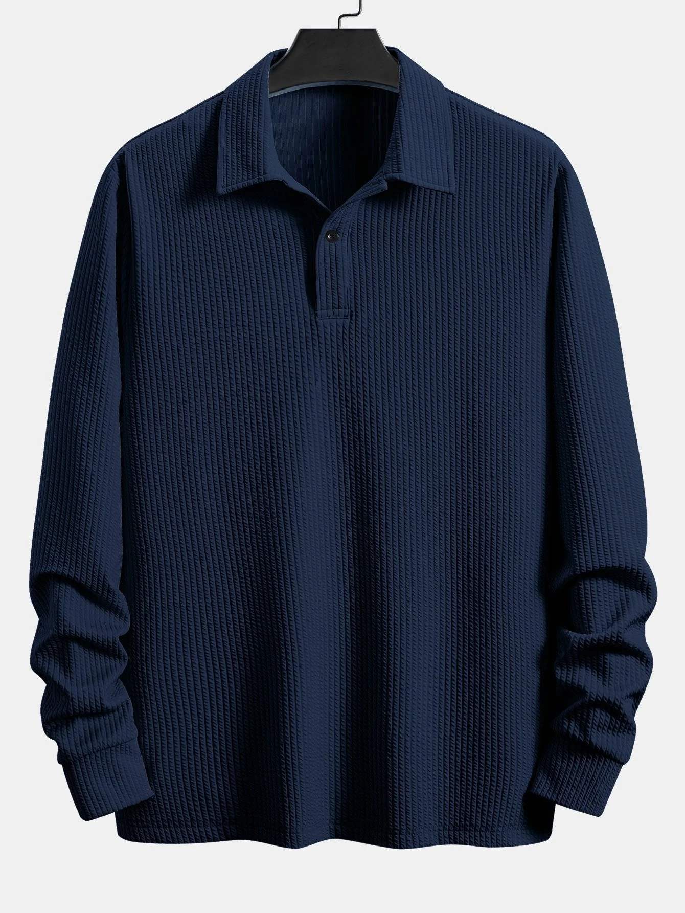 Mateo | Long Sleeve Ribbed Polo - Image 5