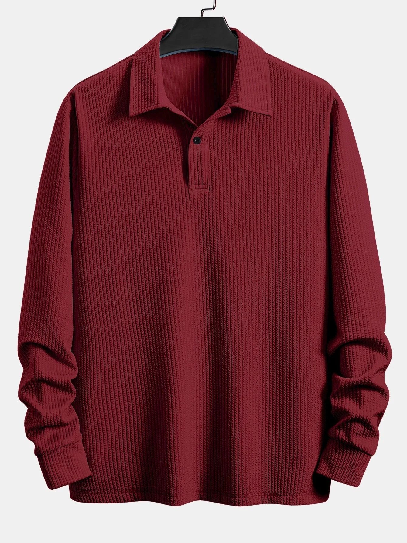 Mateo | Long Sleeve Ribbed Polo - Image 6