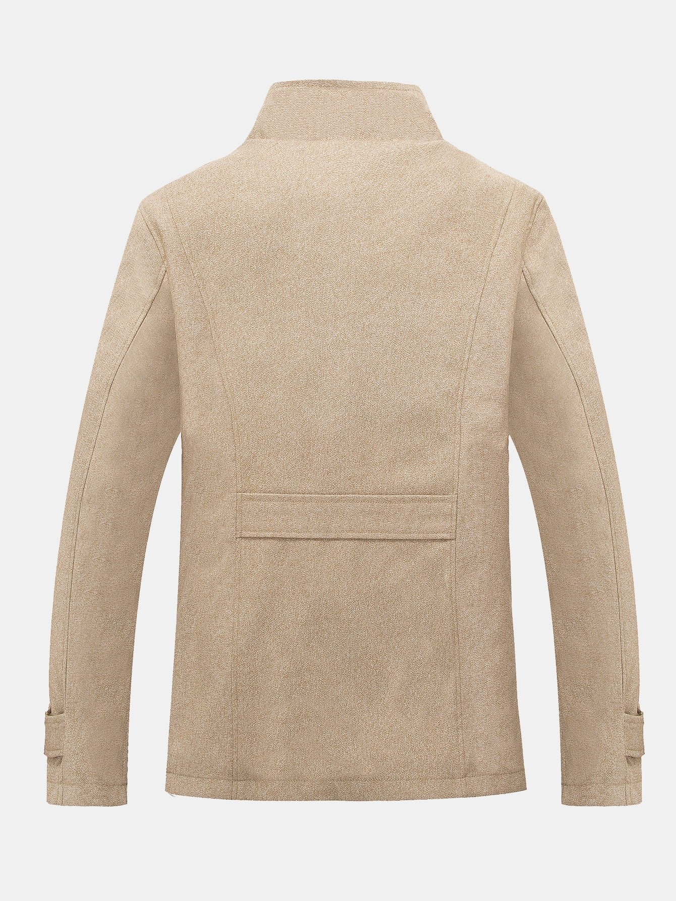 Mateo | Teddy Lined Funnel Neck Wool Look Coat - Image 8