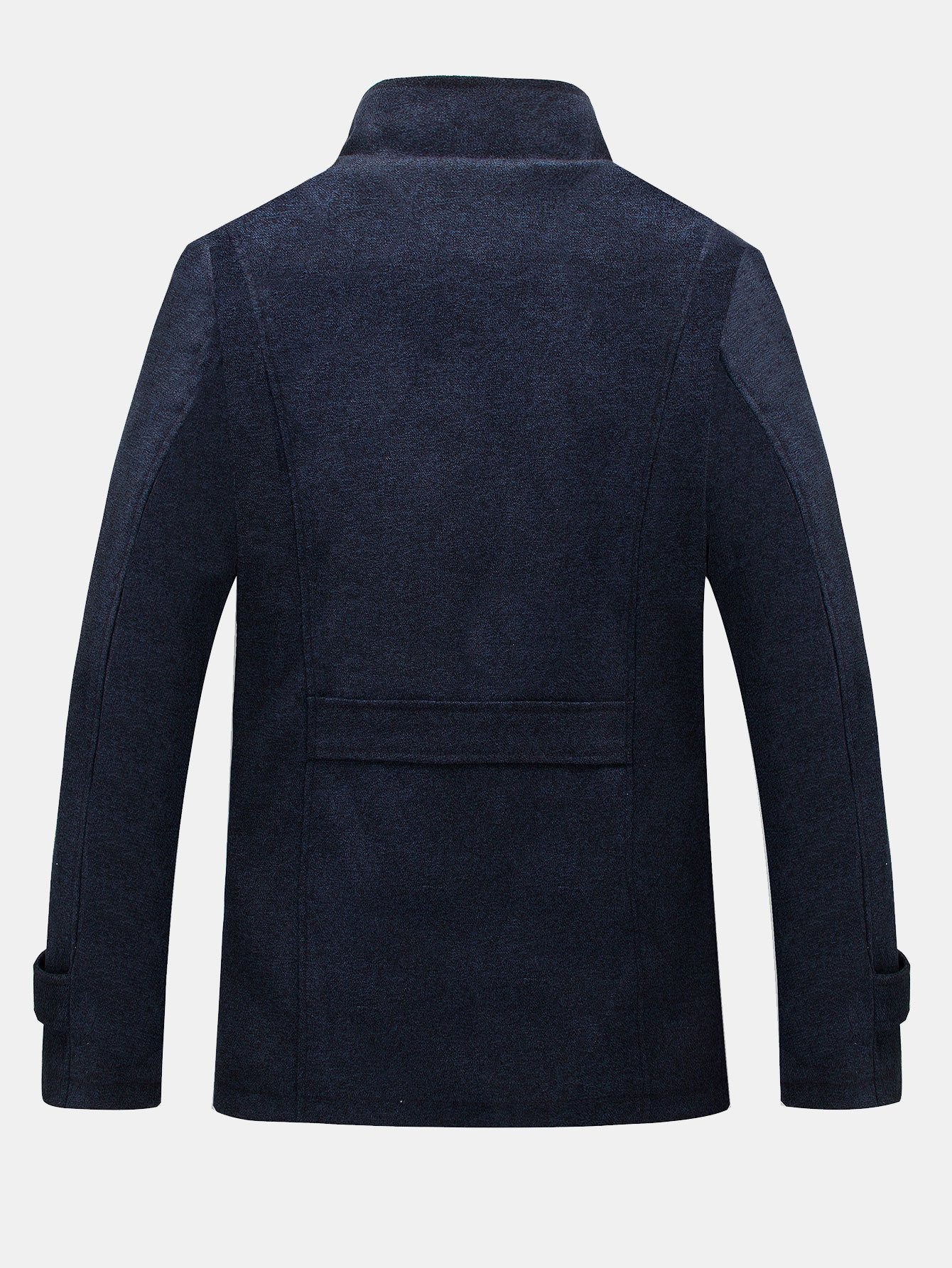 Mateo | Teddy Lined Funnel Neck Wool Look Coat - Image 9