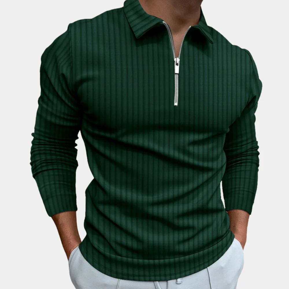 Matías® | Long Sleeve Shirt With Zip For Men - Image 3