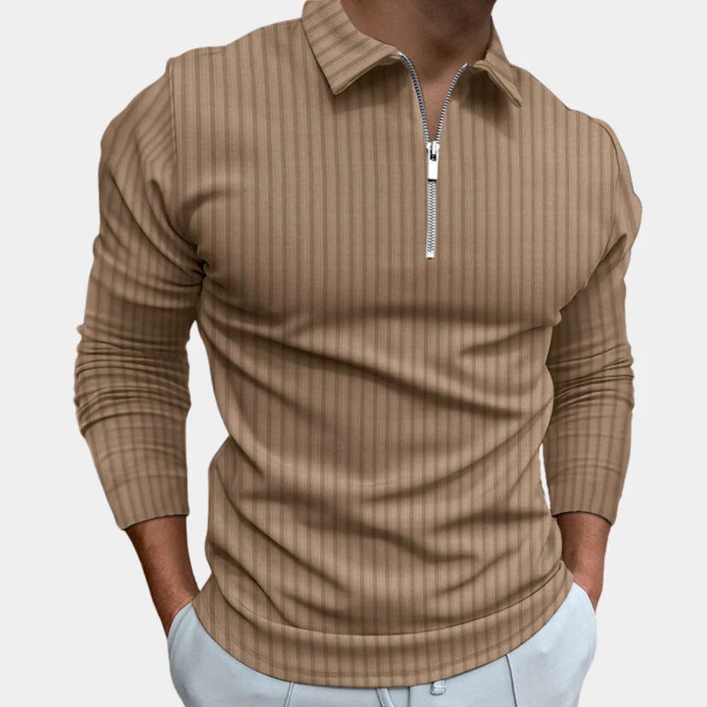 Matías® | Long Sleeve Shirt With Zip For Men - Image 4