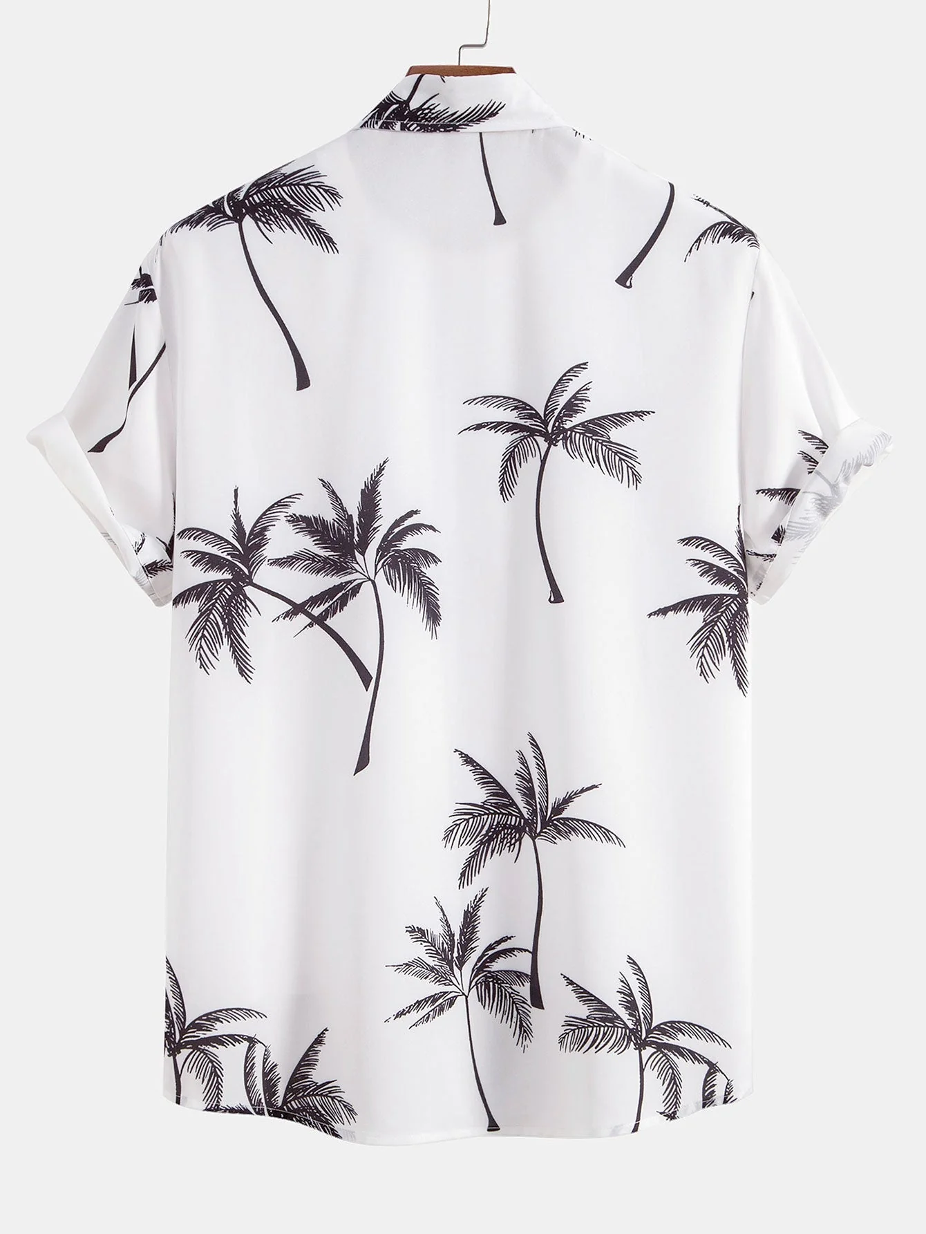 Matías® | Palm Tree Print Button Up Shirt & Stripe Print Swim Shorts - Image 3