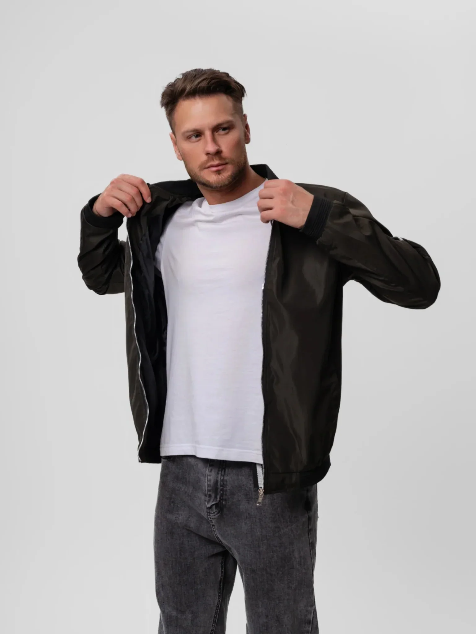 Matias | Stylish zip-up bomber jacket - Image 2