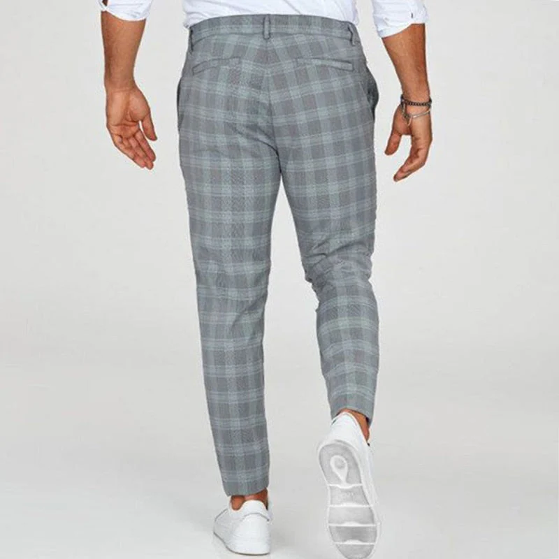 Matthew® | Elegant Men's Slim Fit Pants With Checkered Pattern - Image 6
