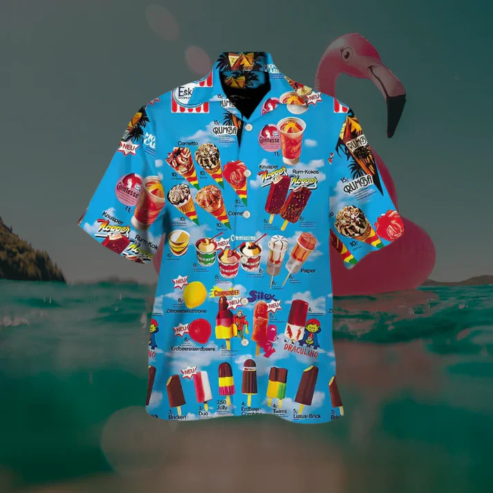 Matthew® | Retro Shirt With Ice Cream Print - Image 4