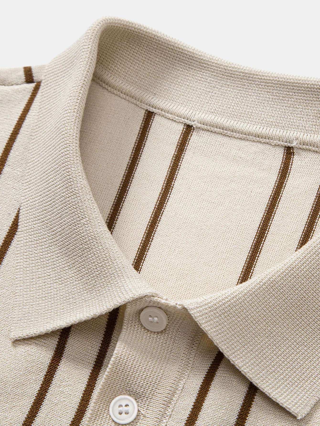 Matthew | Striped Knitted Polo Shirt - Image 12