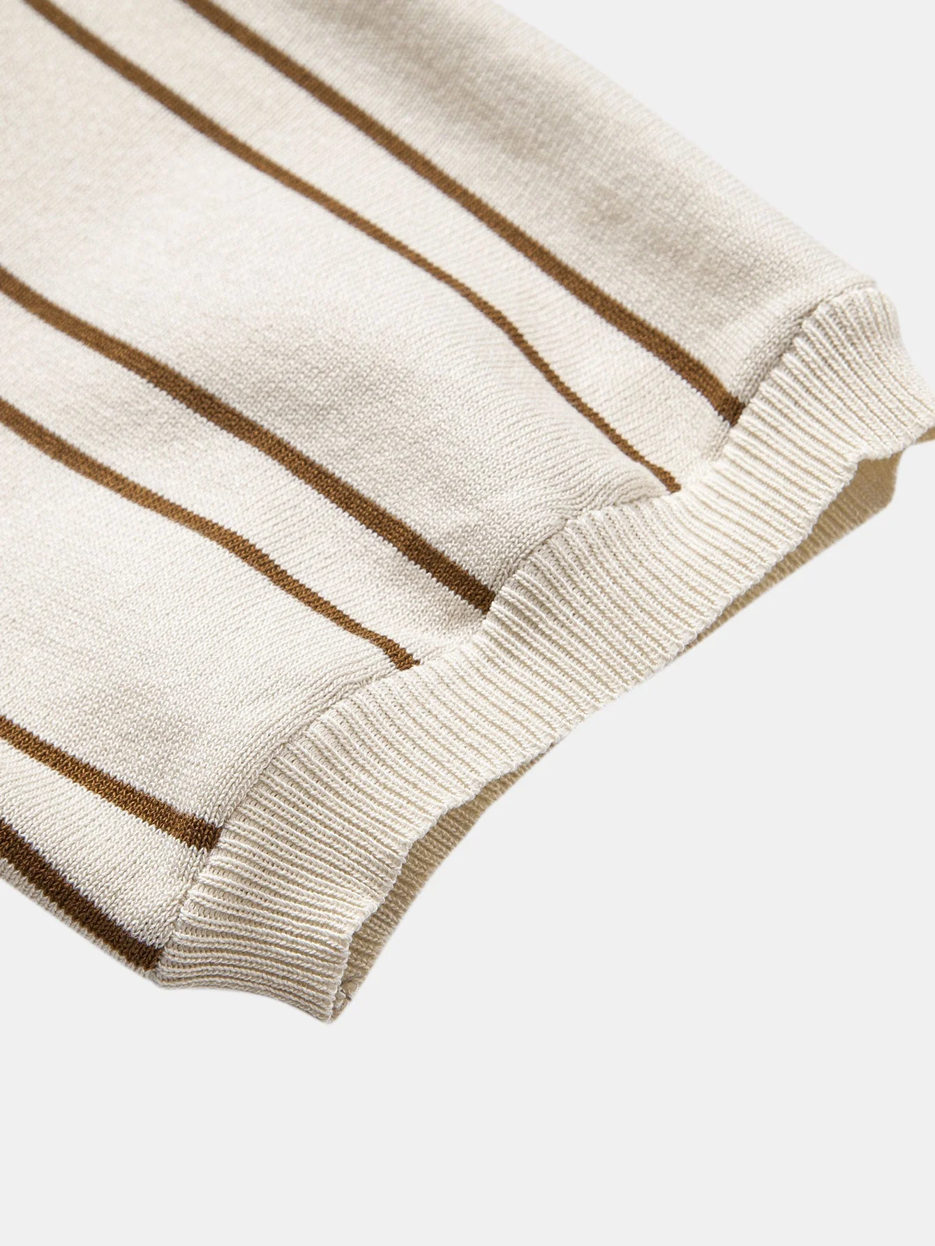 Matthew | Striped Knitted Polo Shirt - Image 3