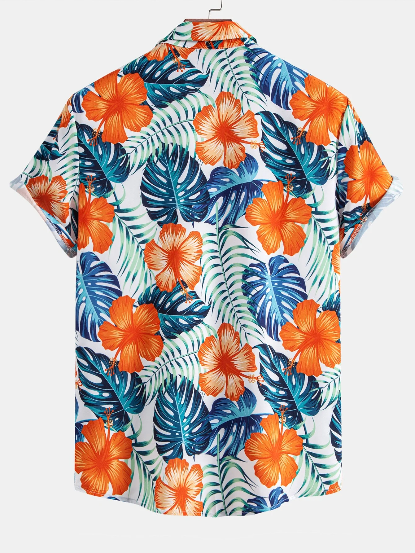 Maurice® | Tropical Flowers Print Button Up Shirt & Drawstring Swim Shorts - Image 5