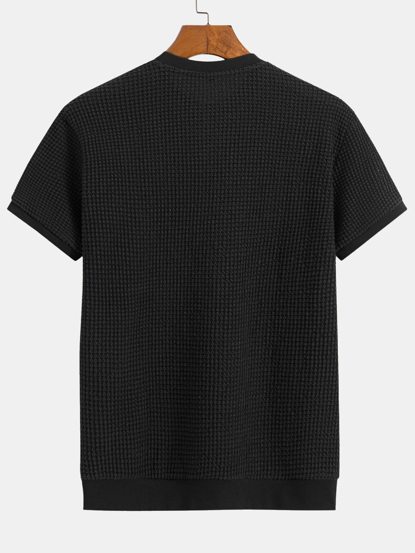 Mauricio® | Short Sleeve Waffle Ribbed Hem T-Shirt - Image 6