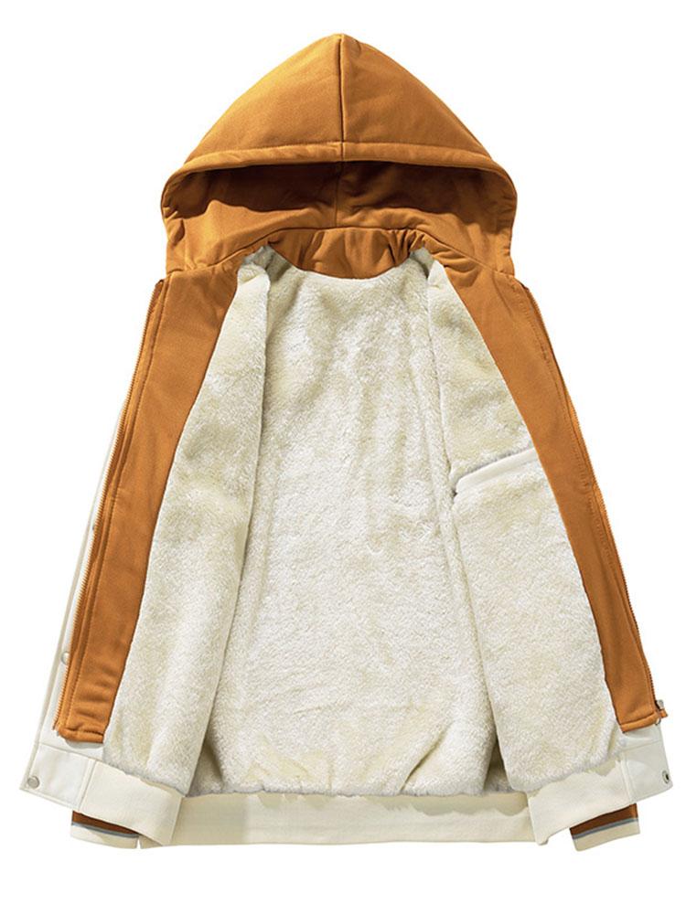 Maverick | Plush Lined Corduroy Hooded Baseball Jacket - Image 4