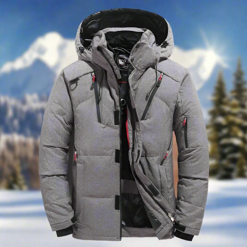 Max | Warm winter jacket with hood - Image 4