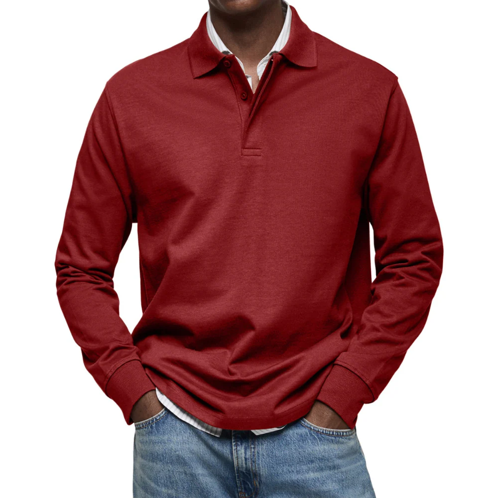Maximilian® | Casual Long Sleeve Polo - Image 10