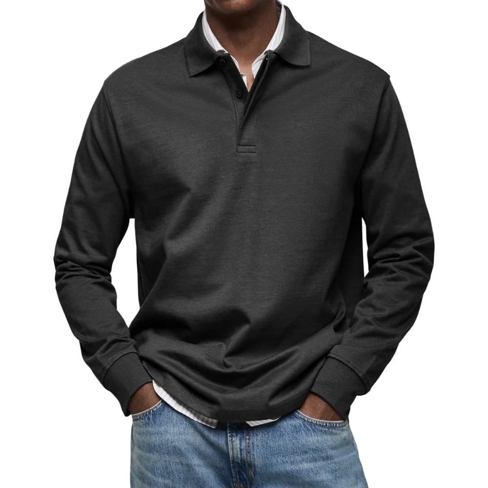 Maximilian® | Casual Long Sleeve Polo - Image 3