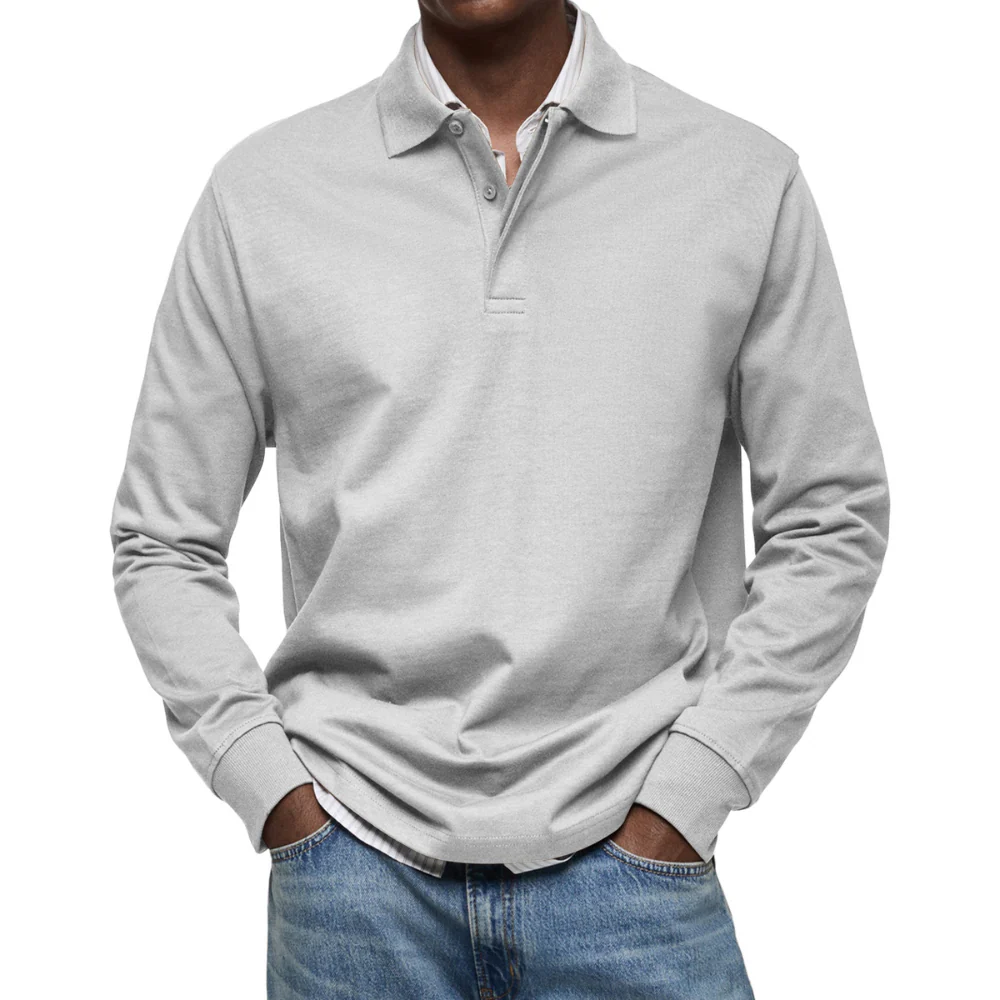 Maximilian® | Casual Long Sleeve Polo - Image 4