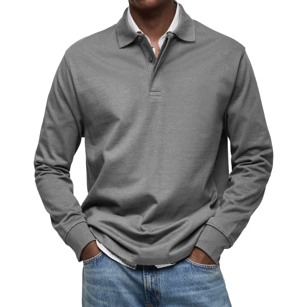 Maximilian® | Casual Long Sleeve Polo - Image 5