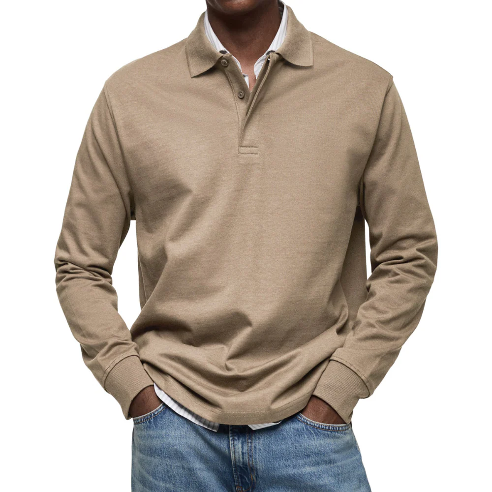 Maximilian® | Casual Long Sleeve Polo - Image 7