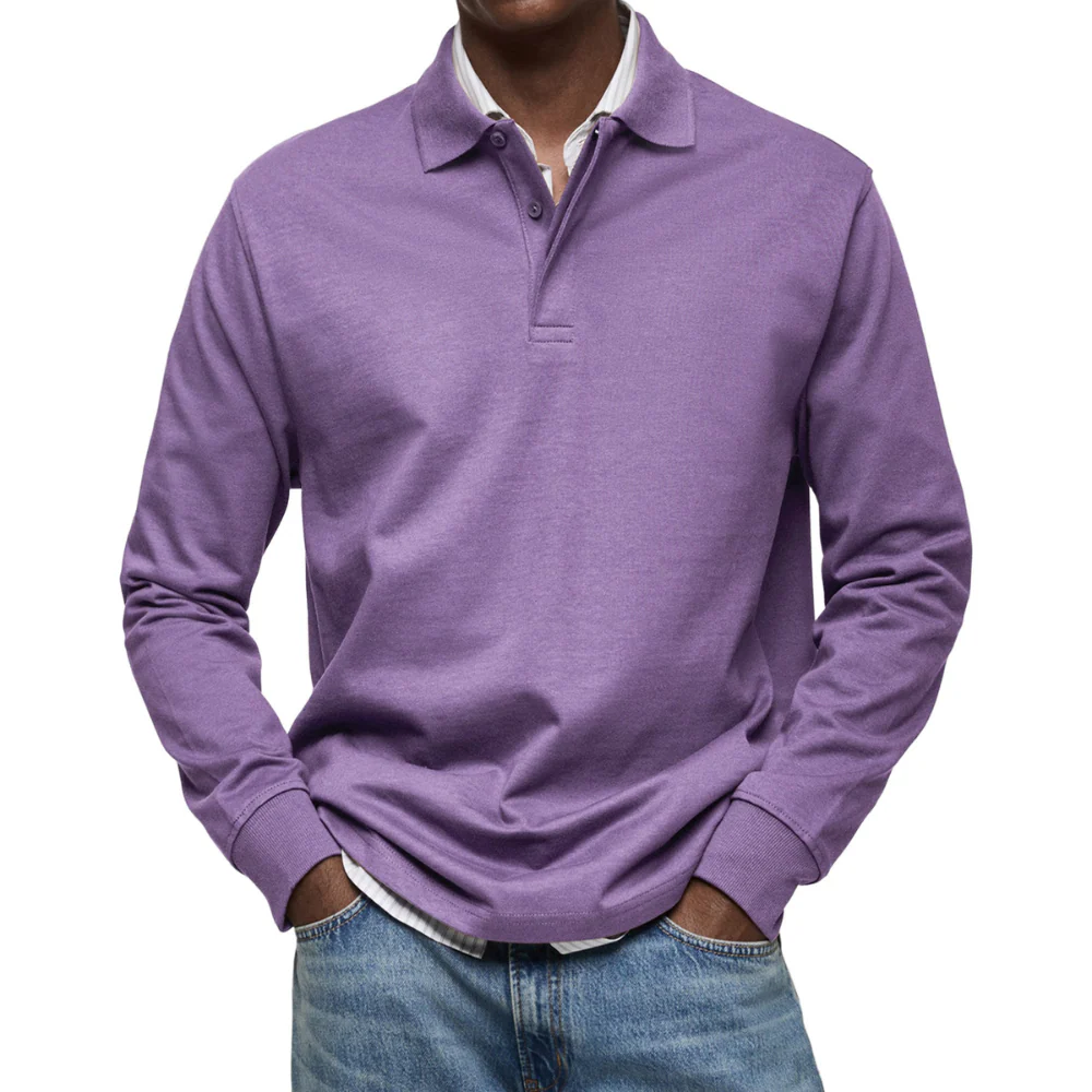 Maximilian® | Casual Long Sleeve Polo - Image 8