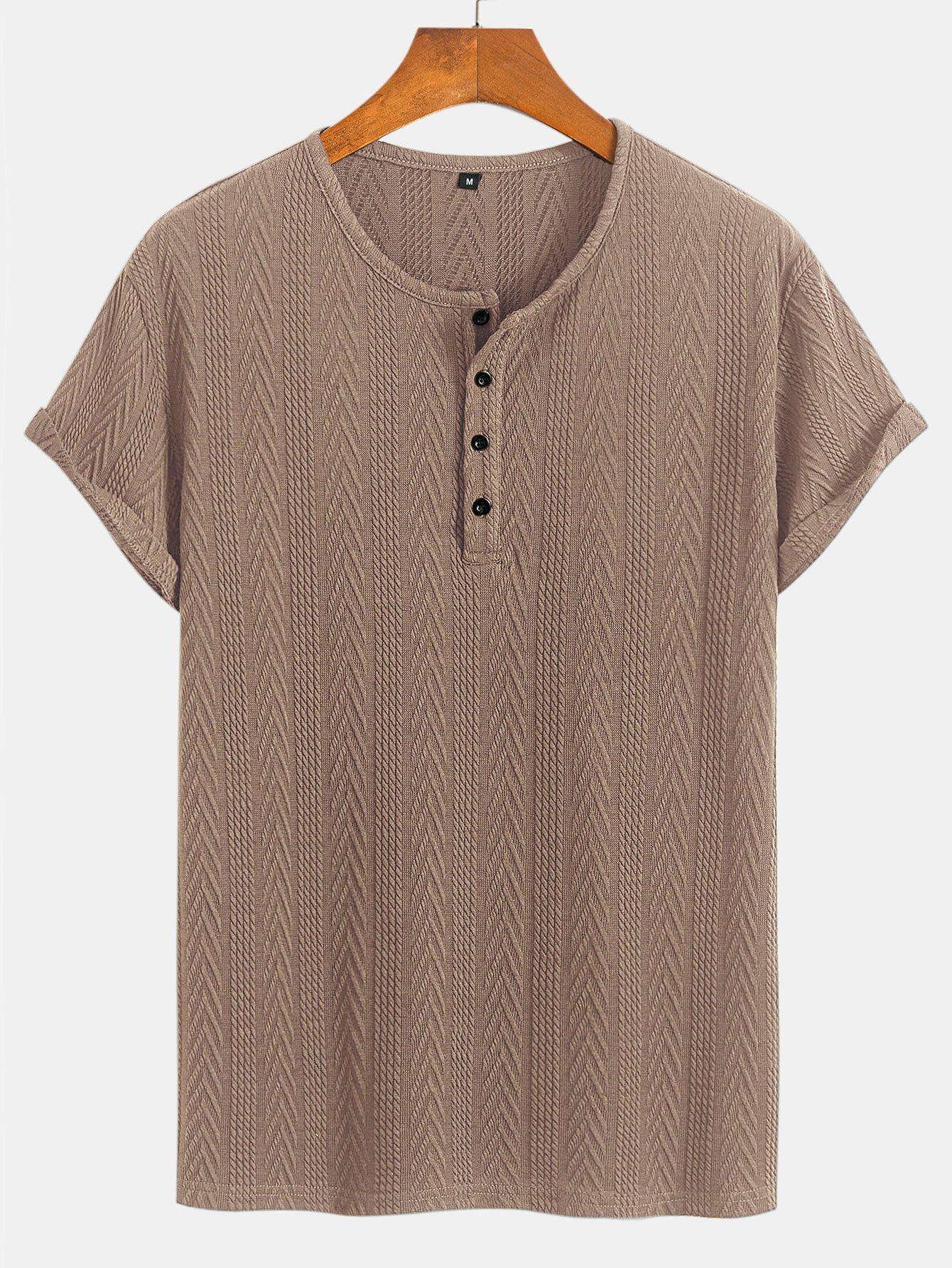 Maximiliano® | Short Sleeve Jacquard Half Open Collar T-Shirt - Image 9