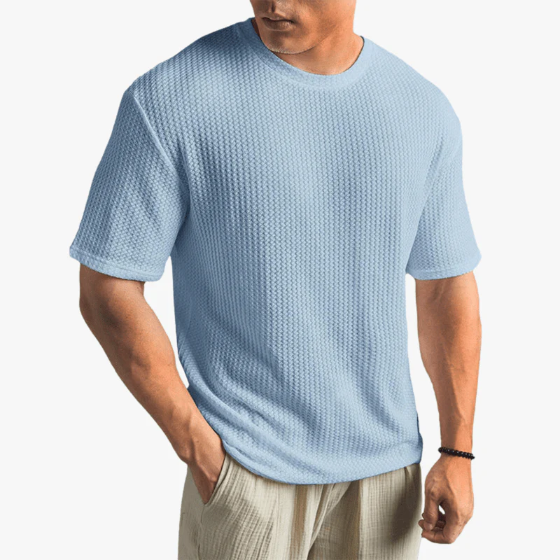 Máximo | Lightweight Waffle Knit T-Shirt for Men – Breathable Summer Style - Image 12