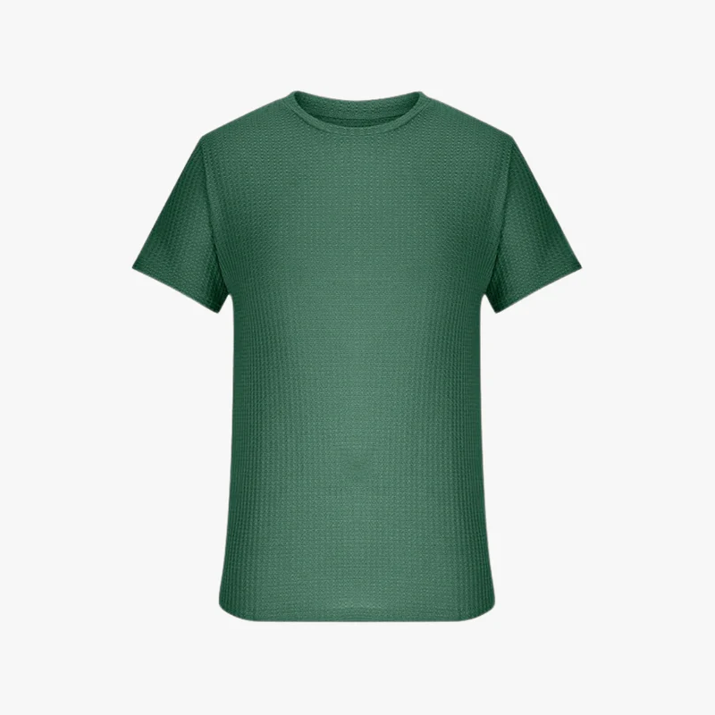 Máximo | Lightweight Waffle Knit T-Shirt for Men – Breathable Summer Style - Image 3