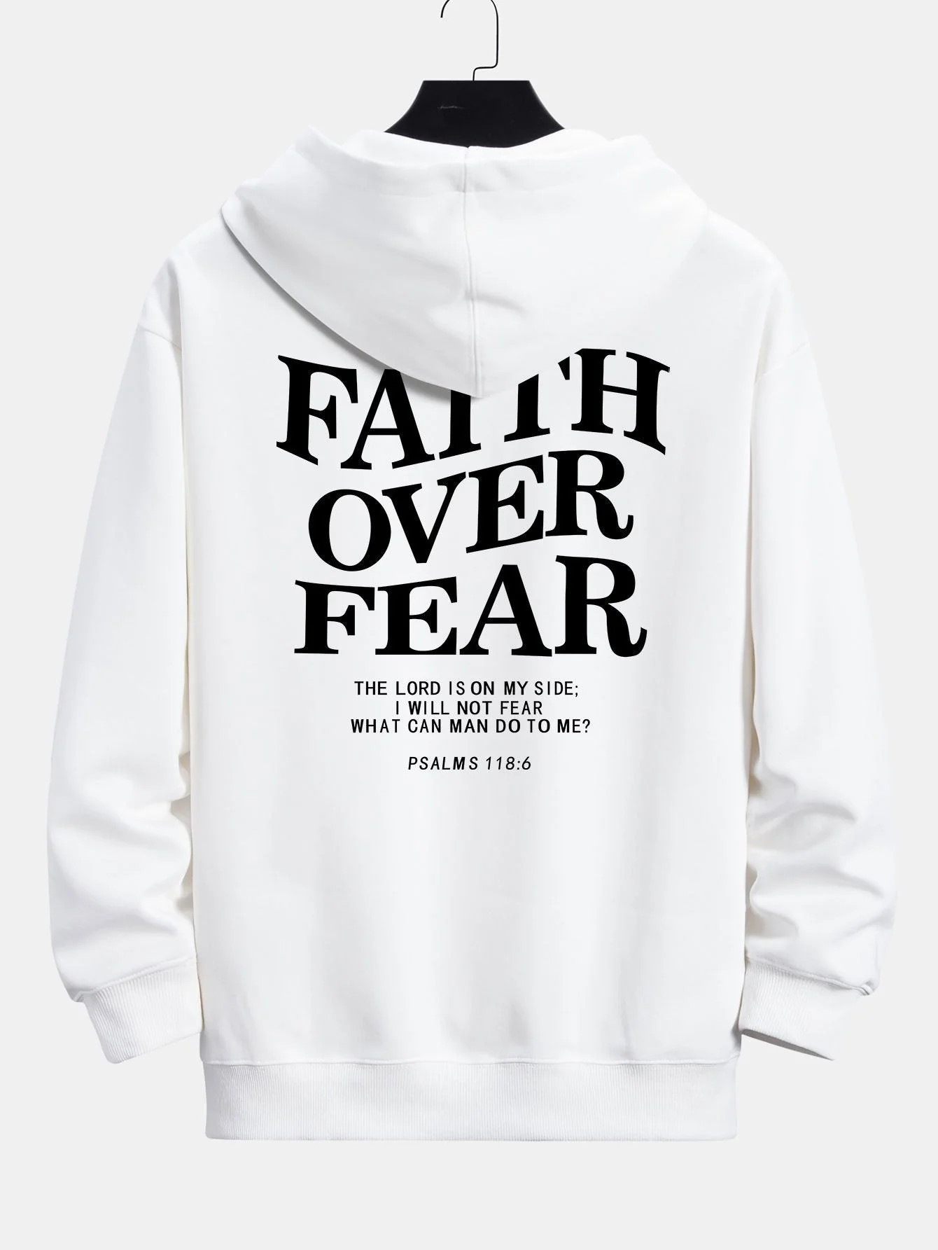 Maximus | Faith Over Fear Print Relax Fit Hoodie - Image 3